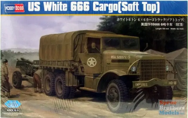 Hobby Boss 1:35 Us White 666 Cargo Truck (Soft Top) (Hbs83802) 1
