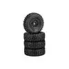 Jconcepts 1/24 Tusk 1.0” Scx24 Crawler Tires, Glide 5 Wheels, Green Compound (2)  (Jco40233294) 1