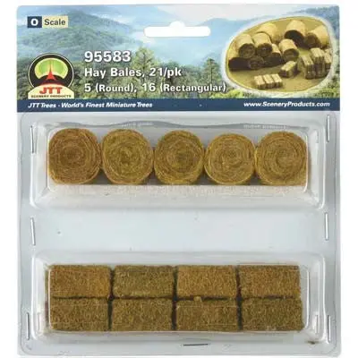 Jtt Scenert Products Hay Bales O Round (5) Rectngl (16) (Jtt95583) 1