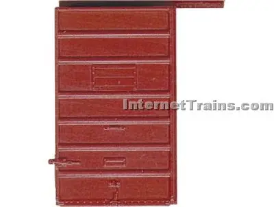 Kadee 6' 7-Panel Superior Door High Tackboard, Box Car Red (2 Pair(Kad2211) 1
