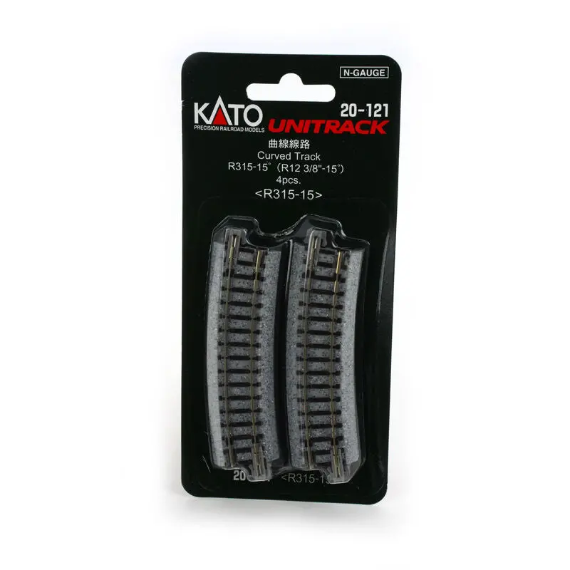 Kato N 315Mm 12-3/8" Radius Curve 15-Degree (4)   (Kat20121) 1