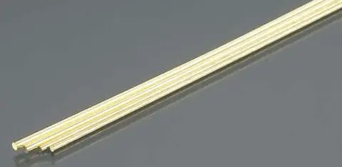 K&S 1/16", 3/64" Bendable Round Brass Rods (4/Cd)  (K+S5072) 1