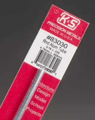 K+S Aluminum Tube 3/16X.035"  (K+S83030) 1
