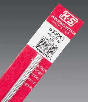 K+S Aluminum Rod 1/16" (3)   (K+S83041) 1