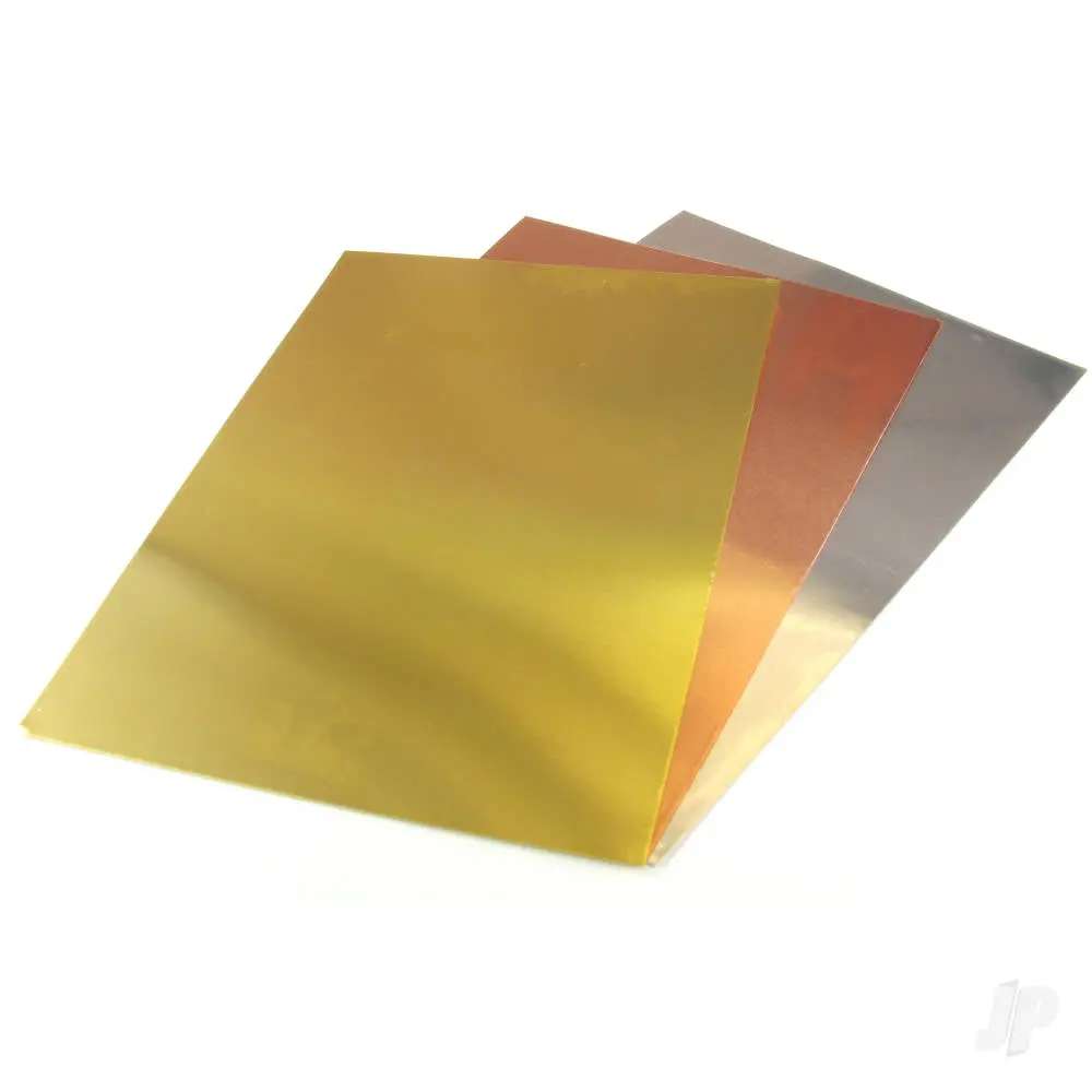 K&S .005In 5X7in Brass, Copper, Aluminium Foil Pack (3 Pcs)   (K+S815058) 1