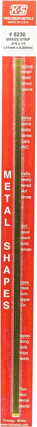 K&S Brass Strip, 25" Wide X 12" Long  (K+S8230) 1
