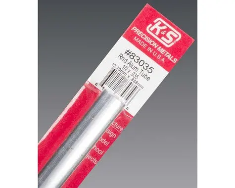 K+S Aluminum Tube 1/2X.035" (K+S83035) 1
