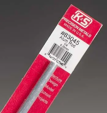 K+S 1/4''X12'' Solid Aluminum Rod (1) (K+S83045) 1