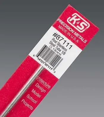 K+S 1/8' X 22 Gauge X 12'' Round Stainless Steel Tube )1) (K+S87111) 1