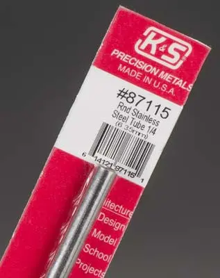 K+S Round Stainless Steel Tube 1/4X.028" (K+S87115) 1
