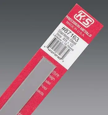 K+S Stainless Steel Strip .023'' X 1/2'' X 12''  (K+S87163) 1