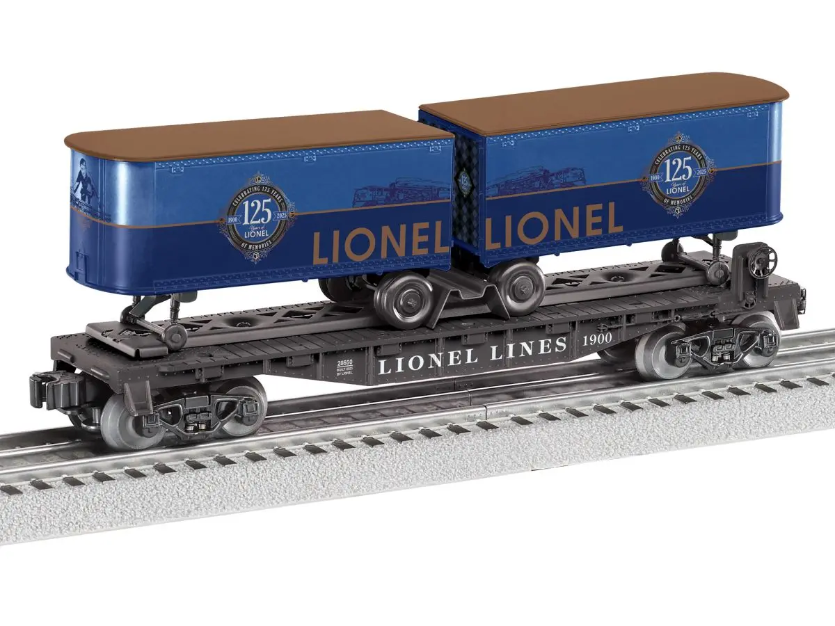 Lionel O Rtr Lionel 125Th Flatcar With Piggyback Trailers   (Lnl2528650) 1