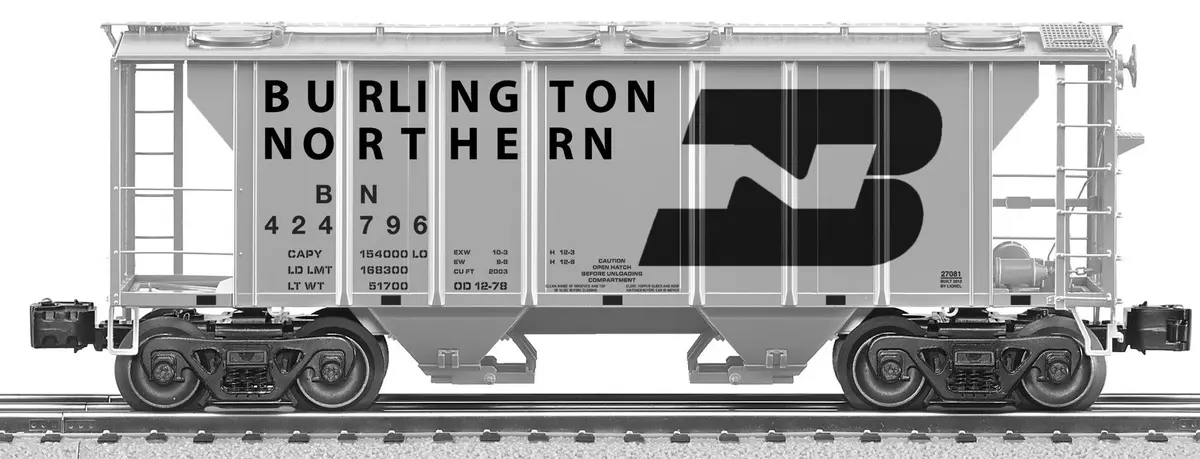 Lionel Burlington Northern Scale Ps-2 Hopper #424796 O (Lnl627081) 1