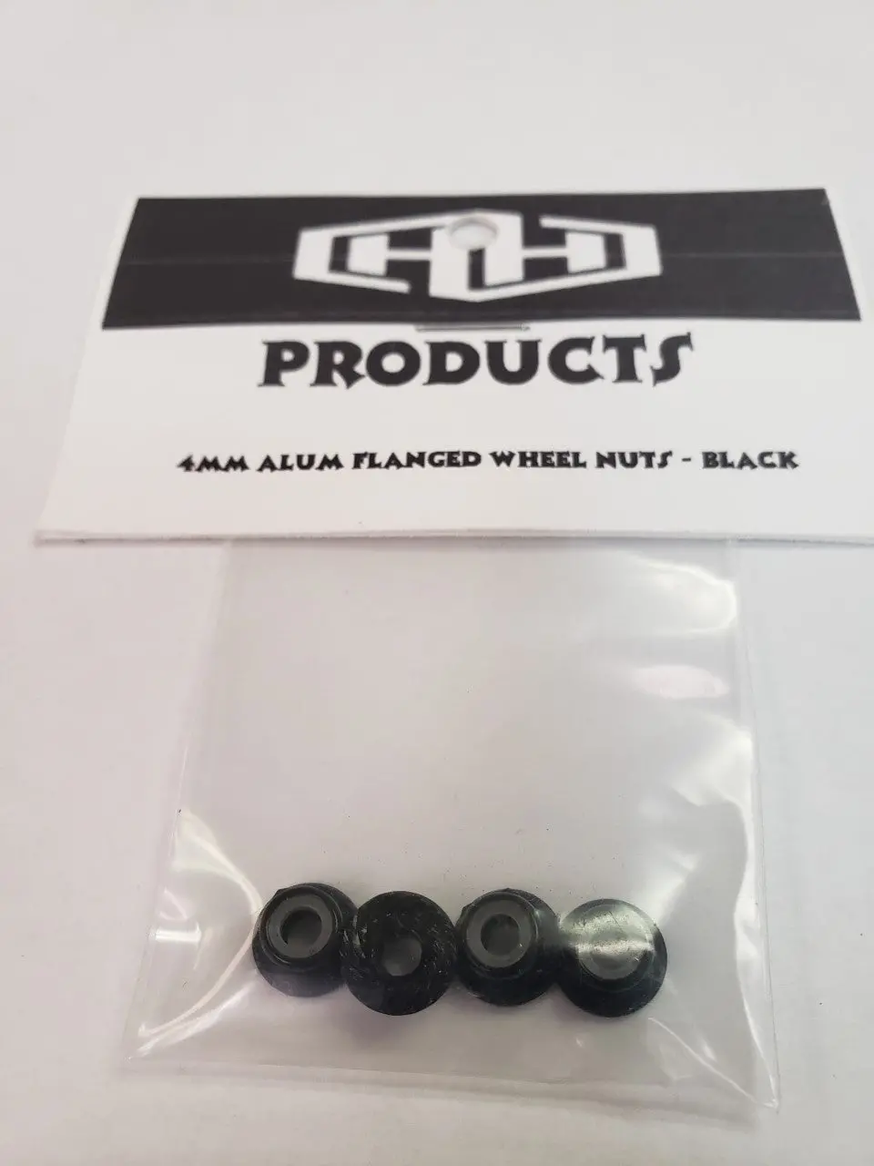 Hamilton Hobbies 4Mm Flanged Nylon Locking Nut (Aluminum, Black-Anodized, Serrated)  (Ham5491b) 1