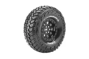Cr-Griffin 1/10 1.9" Crawler Tires, 12Mm Hex, Super Soft, Mounted On Black Rim, Front/Rear (2)  (Loult3230vb) 1