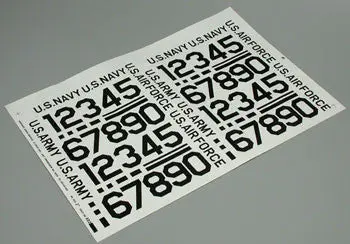 Major Decals 2" Black Numbers Pressure Decals (Maj403pb) 1