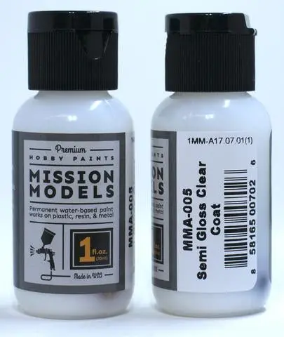 Mission Models Semi Clear Coat 1Oz Water Base  (Miomma005) 1