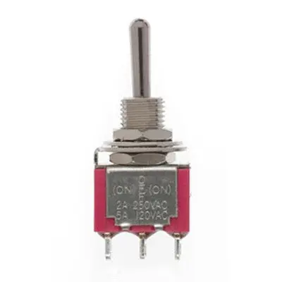 Miniatronics Spdt Mini Toggle Switch, Sprung, 5A, 120V (2)    (Mnt3622002) 1