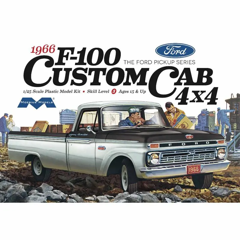 Moebius 1/25 1966 Ford F100 Custom Cab 4X4   ((Moe1236) 1