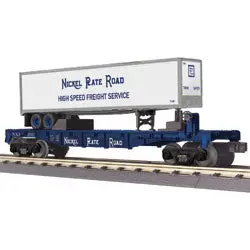 Mth Flat Car W/ Trailer - Nickel Plate Road  (Mth3076514) 1