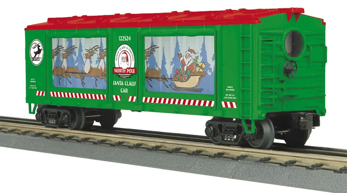 Mth O Christmas Operating Action Car Flying Santa Sleigh   (Mth3079692) 1