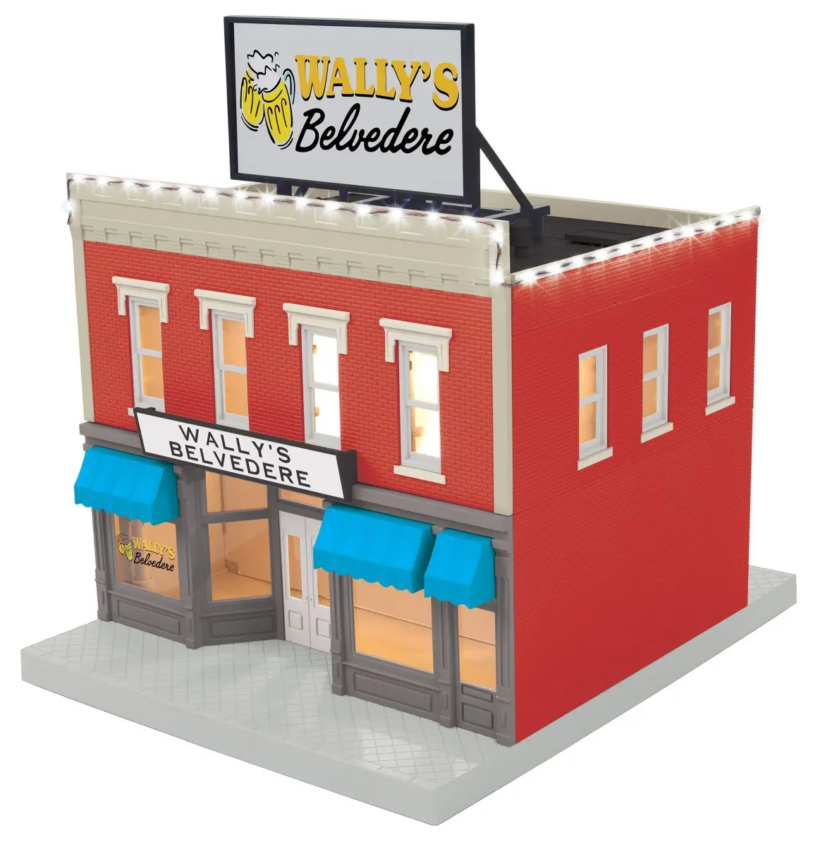 Mth O 2-Story Building Wally’S Belvedere W/Led Lights   (Mth3090684) 1