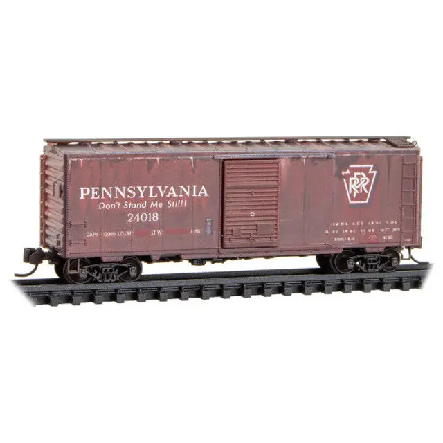 Micro-Trains Line N Prr 40" Box #24018 Weathered N Scale  (Mtl02044997) 1