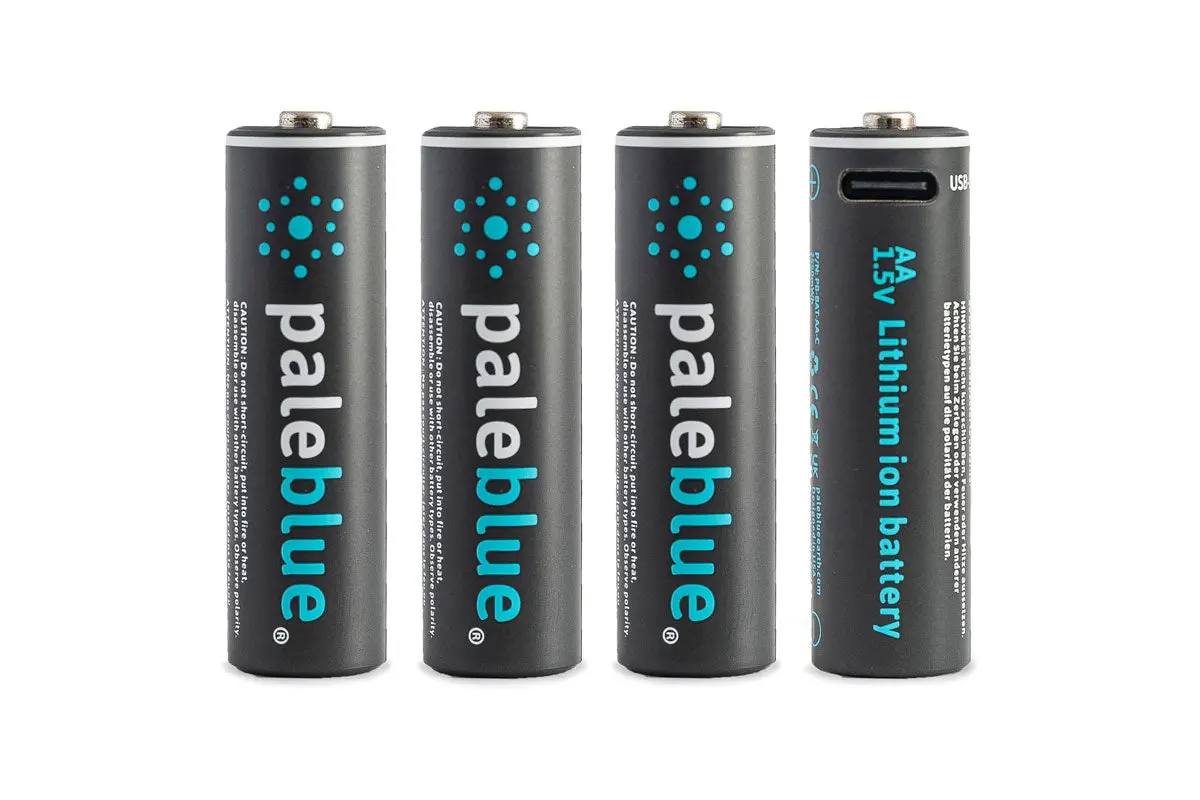 Pale Blue Lithium Ion Rechargeable Aa Batteries 4Pk   (Pblpbaac) 1
