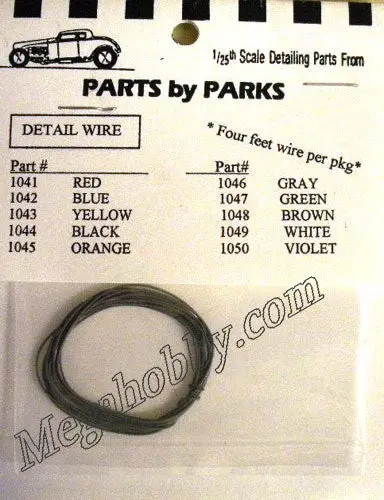 Parts By Parks Gray 4 Ft. Detail Plug    (Pbp1046) 1