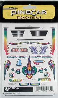 Pinecar Heavy Metal Stick-On Decal (Pinp321) 1