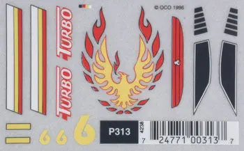 Pinecar Turbo Decal (Pinp313) 1