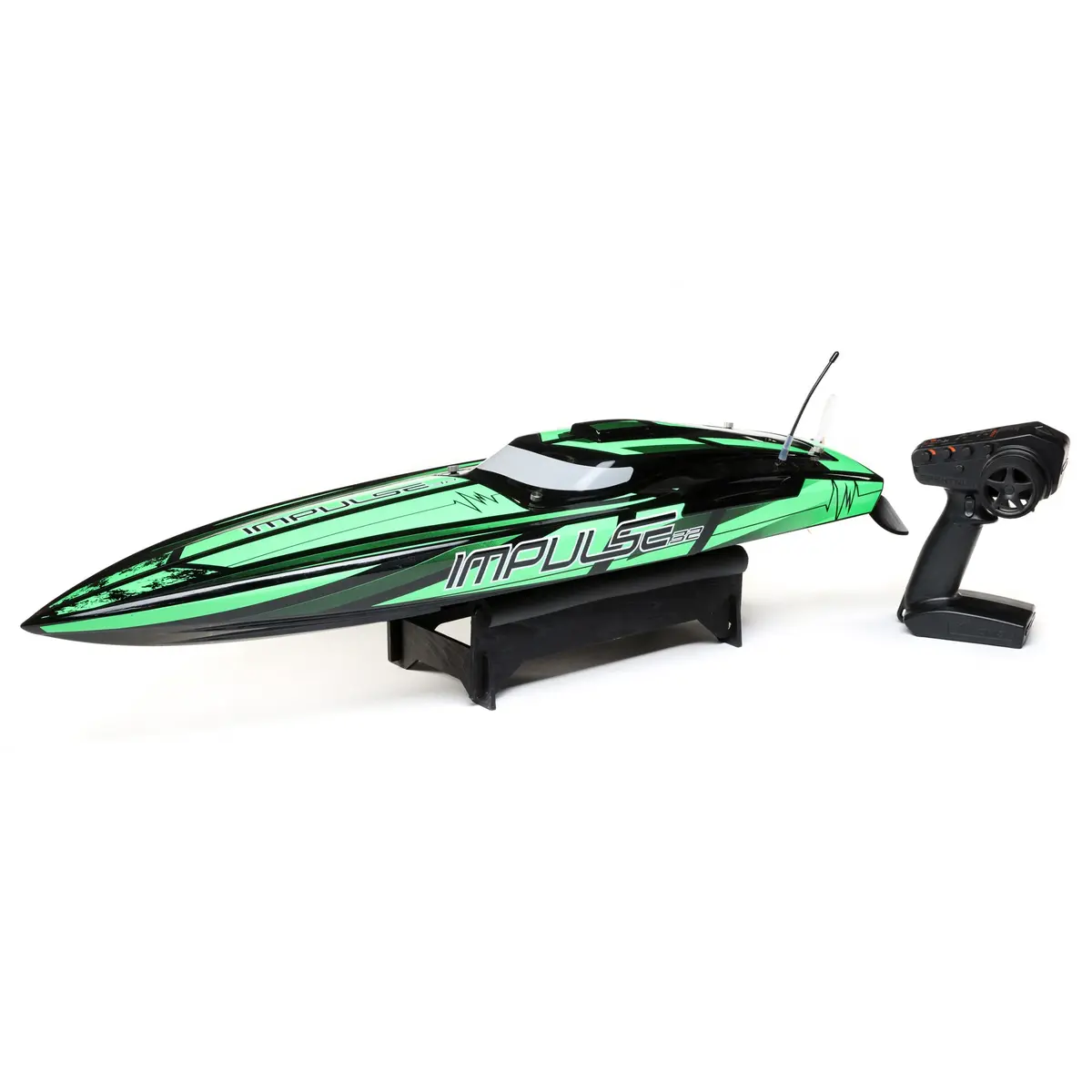 Pro-Boat Impulse 32" Brushless Deep-V Rtr With Smart, Black/Green Rtr (Prb08037t1) 1