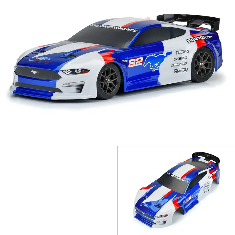 Protoform 2021 Ford Mustang Pre-Painted 1/8 On-Road Body (Blue) (3S/Mega Vendetta & Infraction)    (Prm158213) 1