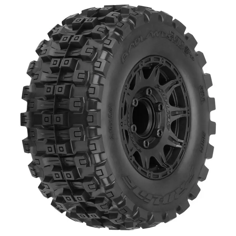 Pro-Line Badlands Mx28 Belted 2.8" Pre-Mounted Truck Tires (2) (Black) (M2) W/Raid 6X30 Removable Hex Wheels   (Pro1017410) 1