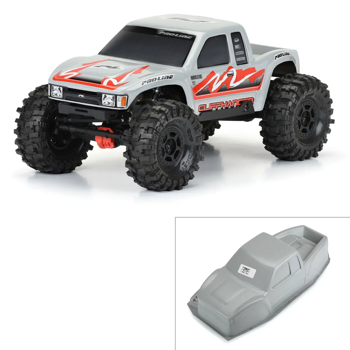 Proline 1/10 Cliffhanger Hp Tough-Color Gray Body 12.3” (313Mm) Wb Crawlers  (Pro356614) 1