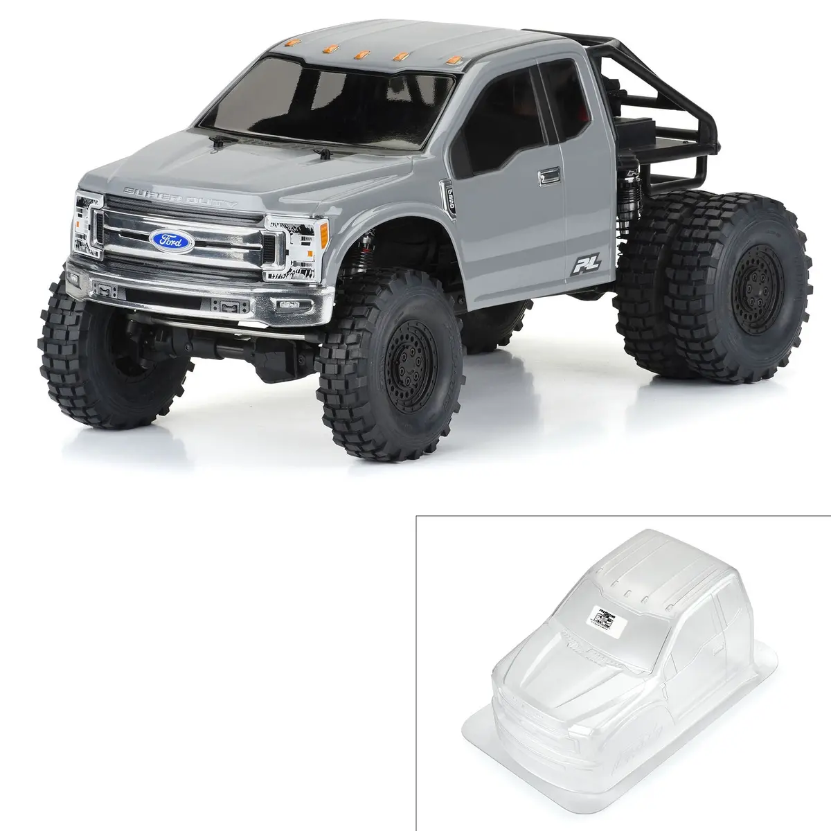 Pro-Line 1/10 2017 Ford F-250 Super Duty Cab-Only Clear Body 12.3" Wb Crawler  (Pro361900) 1