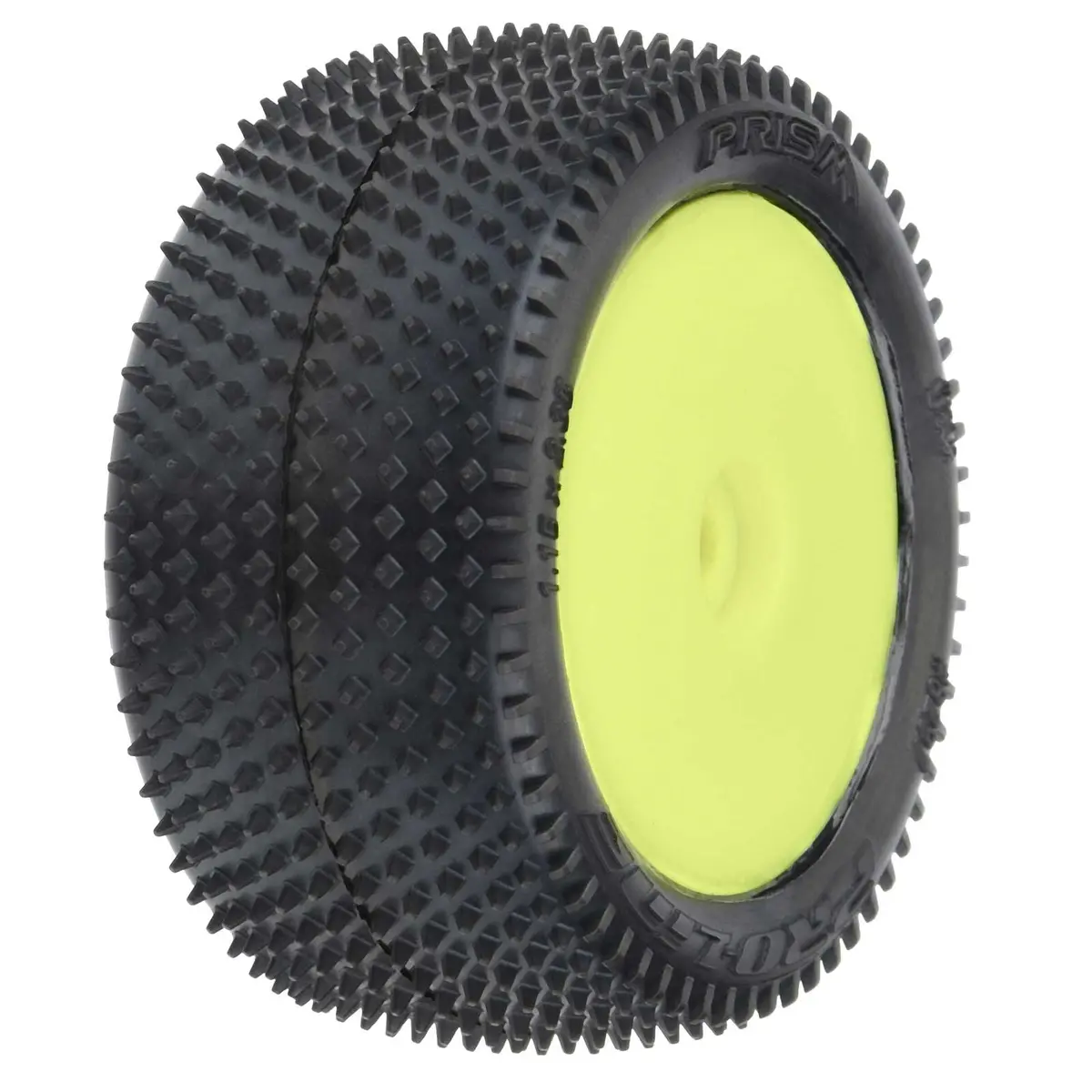 Pro-Line 1/18 Prism Rear Carpet Mini-B Tires Mounted 8Mm Yellow Wheels (2)  (Pro829712) 1