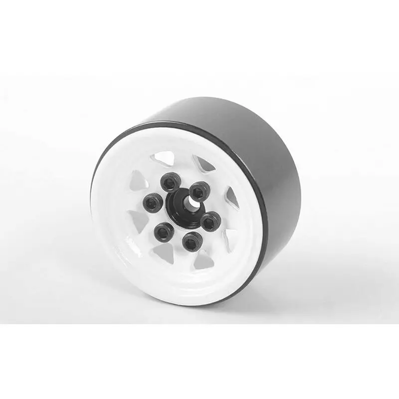 Rc4wd Stamped Steel 1.0'' Stock Beadlock Wheels, White (2)   (Rc4zw0111) 1