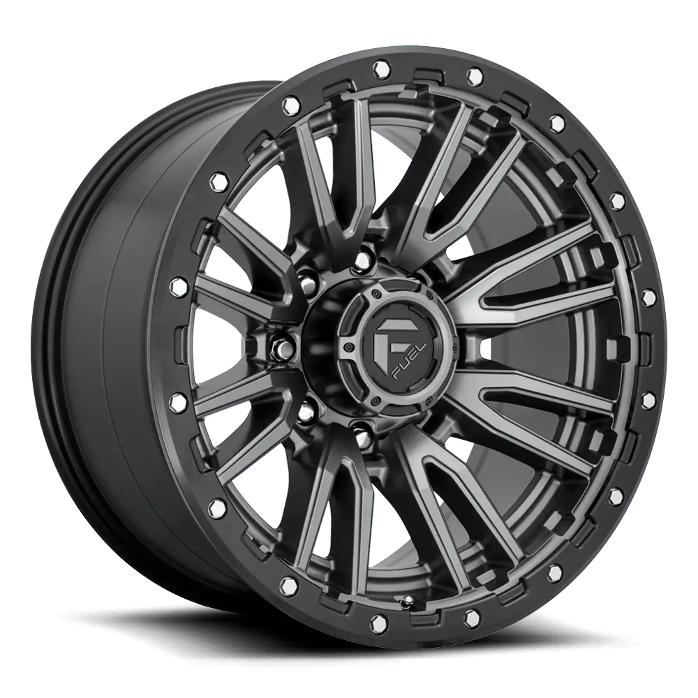 Fuel Rebel 8 Matte Gunmetal With Black Ring 1