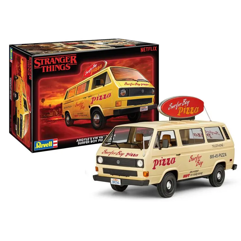 Revell 1/25 Stranger Things Vw T3 Pizza Van Plastic Model Kit   (Rmx14559) 1