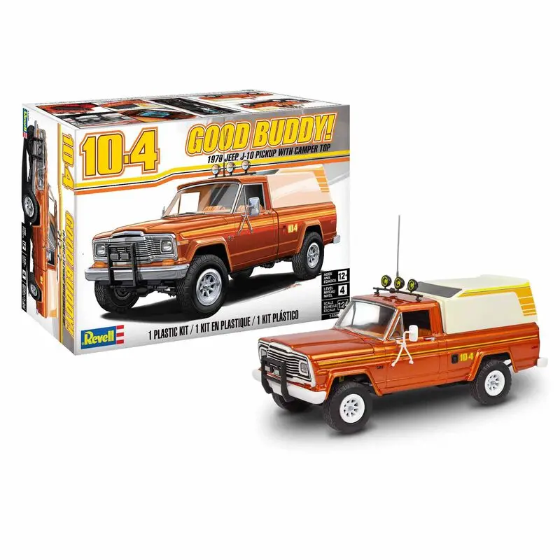 Revell 1/24 1979 Jeep J-10 Pickup With Camper Top Model Kit  (Rmx14568) 1
