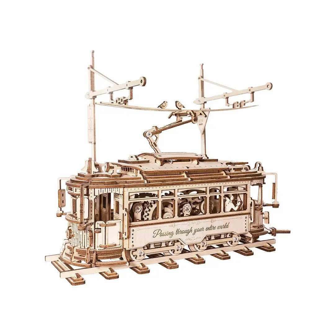 Robotime Classic City Tram 3D Wooden Puzzle   (Roelk801) 1