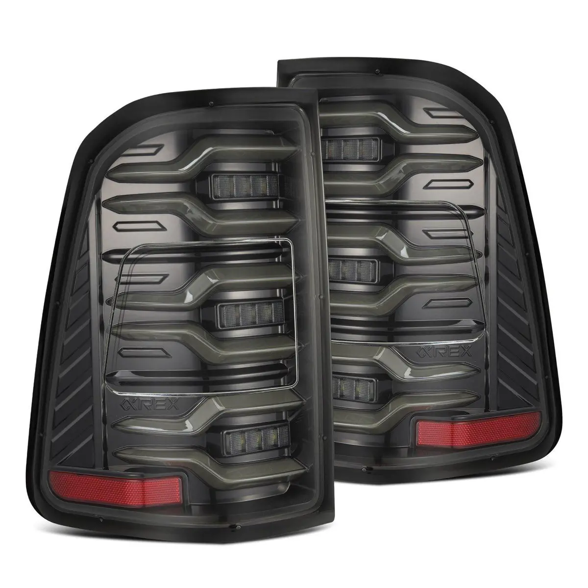 Alpha Rex 19-24 Ram 1500 Luxx-Series Led Tail Lights Alpha-Black 1