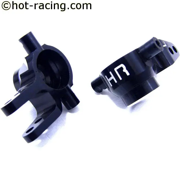 Hot Racing Black Aluminum Front Knuckles   (Hrac1216) 1