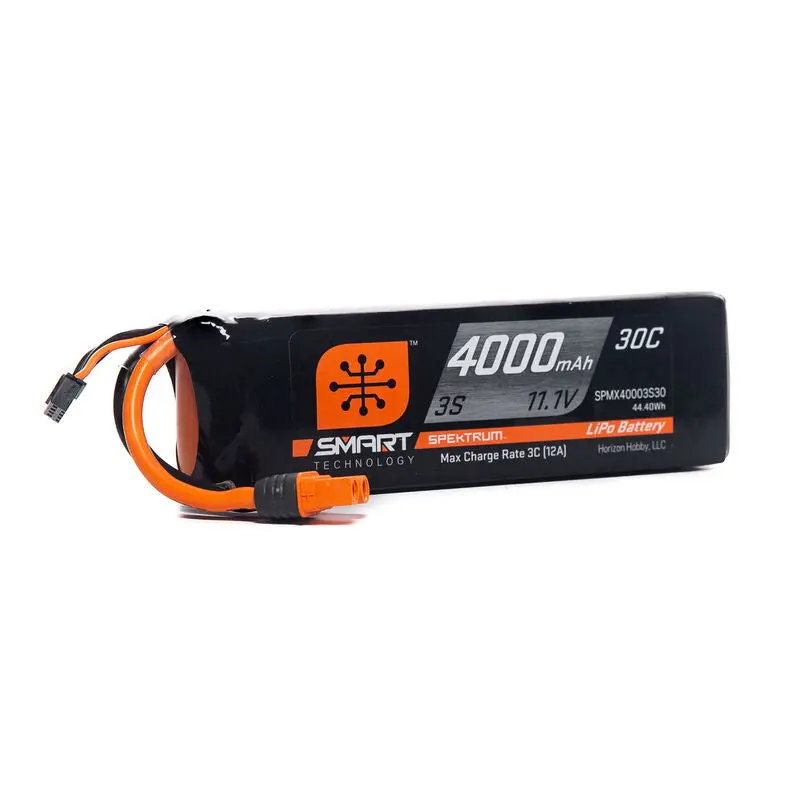 Spektrum 11.1V 4000Mah 3S 30C Smart Lipo Battery: Ic3   (Spmx40003s30) 1