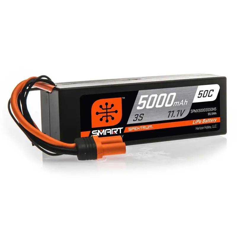 Spektrum Rc 3S Smart Lipo Hard Case 50C Battery Pack W/Ic5 Connector (11.1V/5000Mah)    (Spmx50003s50h5) 1