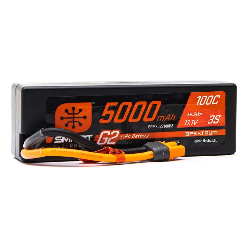Spektrum Rc 3S Smart G2 Lipo Hard Case 100C Battery Pack (11.1V/5000Mah) W/Ic3 Connector  (Spmx53s100h3) 1