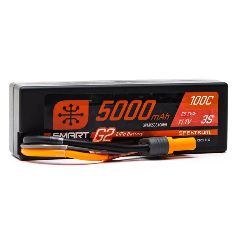 Spektrum 5000Mah 3S 11.1V Smart G2 Hard Case Lipo 100C Ic5   (Spmx53s100h5) 1