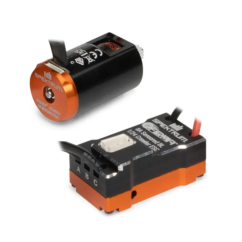Spektrum Rc Firma 8A 1/24 Rock Crawler Sensored Brushless Smart Esc/Motor Combo (4500Kv) (Spmxsemc18) 1