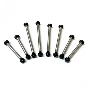 St Racing Hardened Polished Steel Lock-Nut Style Hingepin Kit, Black, (Sptst2637bk) 1
